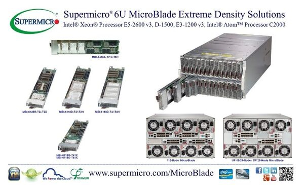  6U MicroBlade  Supermicro           VLP DDR4 16/32 RDIMM