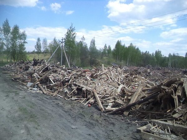 В Ступинском районе  устранили свалку строительного мусора после сноса ветхого жилья