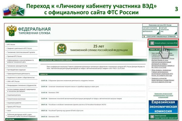 Владимирская таможня: участникам ВЭД поможет «Личный кабинет»