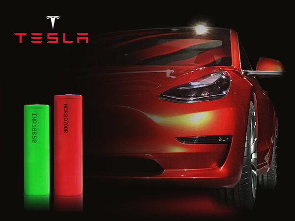 ������ ������������ 20700 ��������� � ����� ��������� 18650