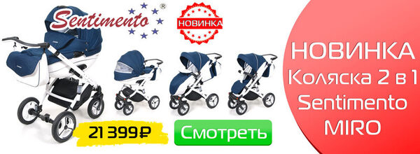 Коляска 2 в 1 Sentimento Miro - комфорт и удобство для вашего ребенка!