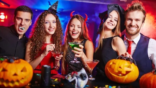    ,      Halloween party