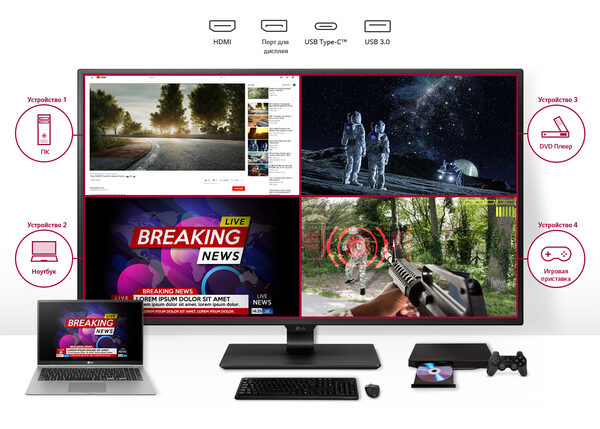      LG 42,5 4K UHD IPS ,   :             