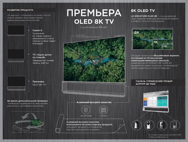 LG SIGNATURE 88'' 8K OLED :  8K OLED    Α9 III  8K