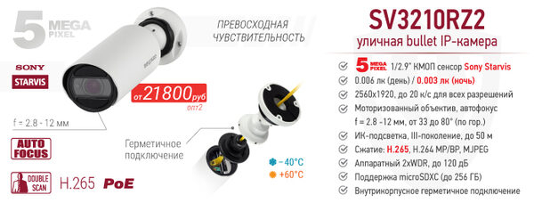 BEWARD : 5  IP- SV3210RZ2   Starvis  