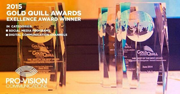 Pro-Vision Communications - победитель IABC 2015 Gold Quill Awards Pro-Vision Communications - победитель IABC 2015 Gold Quill Awards