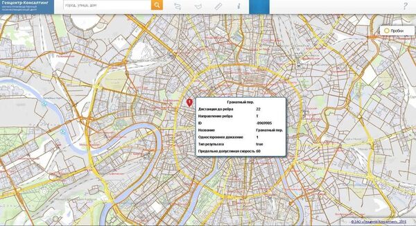 На демонстрационном сайте ЗАО «Геоцентр-Консалтинг» подключен сервис получения информации о ребрах графа На демонстрационном сайте ЗАО «Геоцентр-Консалтинг» подключен сервис получения информации о ребрах графа