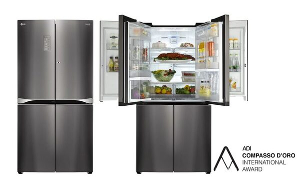 Холодильник LG с функцией двойной двери-в-двери (Dual Door-in-Door) удостоен престижной итальянской награды в области дизайна Холодильник LG с функцией двойной двери-в-двери (Dual Door-in-Door) удостоен престижной итальянской награды в области дизайна