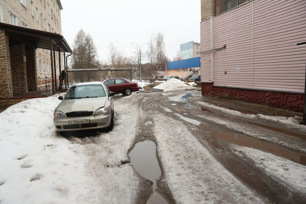 Снег и вода в Луховицах Снег и вода в Луховицах