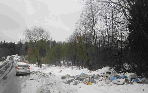 В Солнечногорском районе выявлена несанкционированная свалка объемом более 10 кубометров В Солнечногорском районе выявлена несанкционированная свалка объемом более 10 кубометров
