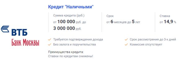 Выберу: Банк Москвы лидирует в августовском рейтинге кредитов Выберу: Банк Москвы лидирует в августовском рейтинге кредитов