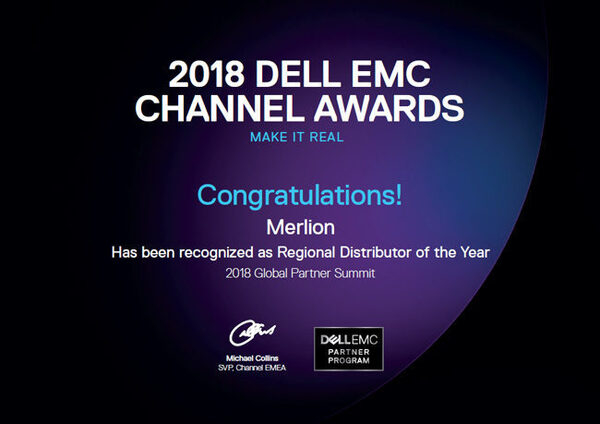Компания MERLION удостоена награды Dell EMC «Региональный дистрибьютор года» Компания MERLION удостоена награды Dell EMC «Региональный дистрибьютор года»