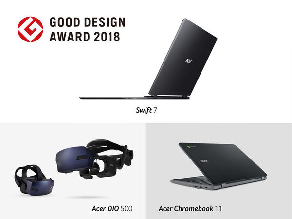 Продукты Acer получили награды Good Design Awards 2018 Продукты Acer получили награды Good Design Awards 2018