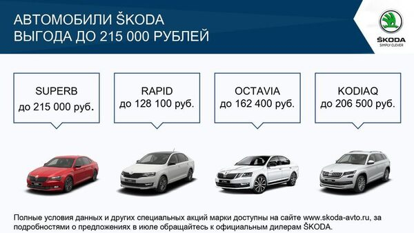 Выгодное лето в ŠKODA АВТОРУСЬ БУТОВО Выгодное лето в ŠKODA АВТОРУСЬ БУТОВО