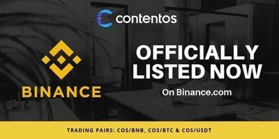 Открытая блокчейн-платформа Contentos (COS), специализирующаяся на распространении контента, выходит на Binance, объявив о сотрудничестве с партнерами по сфере интересов, чтобы обеспечить долговременную ценность Открытая блокчейн-платформа Contentos (COS), специализирующаяся на распространении контента, выходит на Binance, объявив о сотрудничестве с партнерами по сфере интересов, чтобы обеспечить долговременную ценность