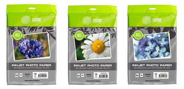 Cactus продолжает расширять ассортимент фотобумаги Cactus продолжает расширять ассортимент фотобумаги