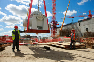 На энергоблоке №1 Курской АЭС-2 начали установку технологического оборудования На энергоблоке №1 Курской АЭС-2 начали установку технологического оборудования